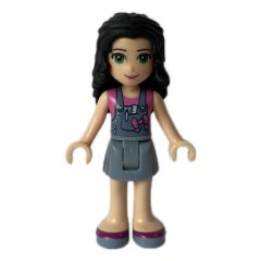 Minifigurka LEGO Emma - Sand Blue Overall, Bow