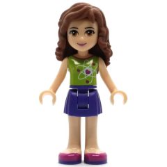 Minifigurka LEGO Olivia - Lime Top, Dark Purple Skirt