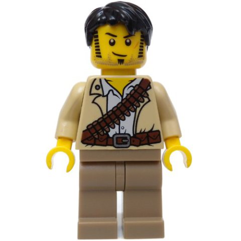 Minifigurka LEGO Jake Raines with Ammo Belt (3626b Head)