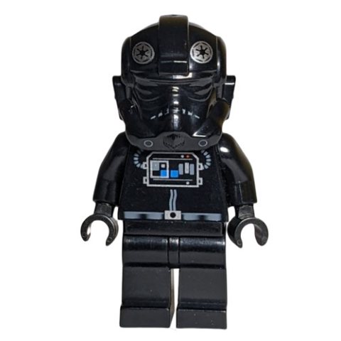 Minifigurka LEGO TIE Pilot, Plain Legs, Printed Black Head