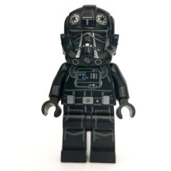 Minifigurka LEGO TIE Pilot, Printed Legs, Two Silver Stripes on Helmet, Silver Belt Pouches, Open Mouth