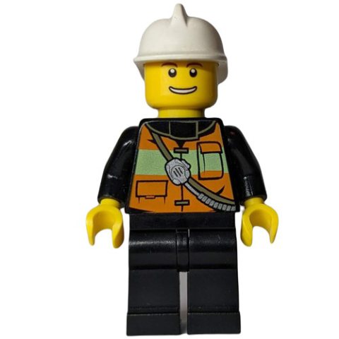 Minifigurka LEGO Fireman with Orange Safety Vest