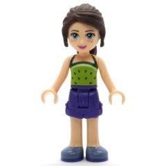 Minifigurka LEGO Naomi - Lime Top, Dark Purple Skirt