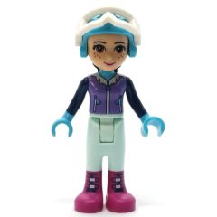 Minifigurka LEGO Emma - Medium Lavender Ski Vest, Light Aqua Trousers