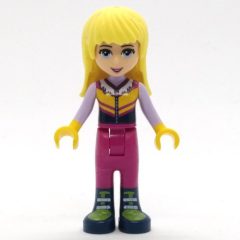 Minifigurka LEGO Stephanie - Bright Light Orange Ski Vest, Magenta Trousers