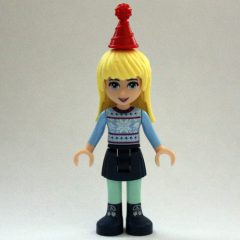 Minifigurka LEGO Stephanie - Christmas Sweater, Dark Blue Skirt