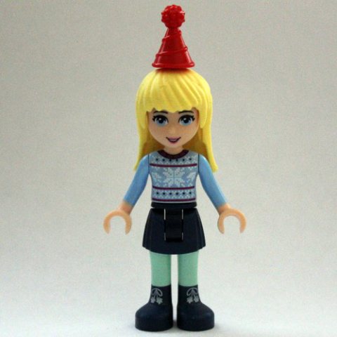 Minifigurka LEGO Stephanie - Christmas Sweater, Dark Blue Skirt