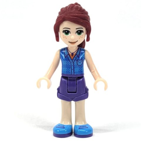 Minifigurka LEGO Mia - Dark Azure Plaid Top, Dark Purple Skirt