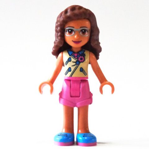 Minifigurka LEGO Olivia - Bright Light Yellow Vest, Dark Pink Skirt