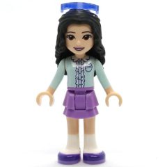 Minifigurka LEGO Emma - Light Aqua Top, Medium Lavender Skirt, Glasses