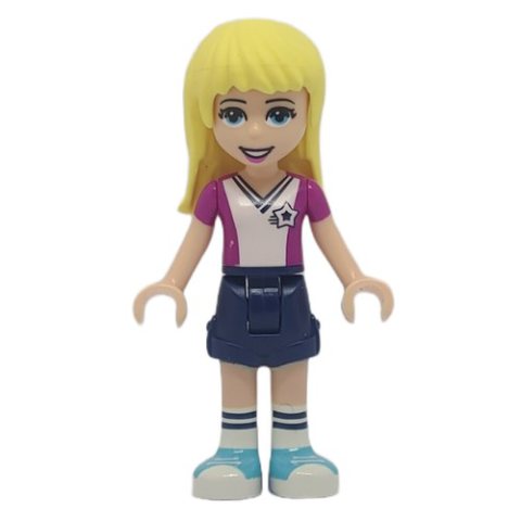 Minifigurka LEGO Stephanie - White/Magenta Jersey, Dark Blue Skirt