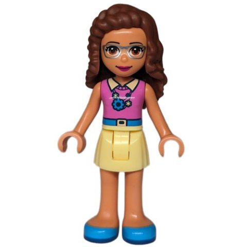 Minifigurka LEGO Olivia - Magenta Top, Bright Light Yellow Skirt