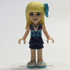 Minifigurka LEGO Stephanie - Azure Shirt, Dark Blue Skirt, Bow Tie
