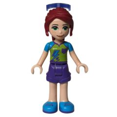 Minifigurka LEGO Mia - Lime Top, Dark Purple Skirt, Sunglasses