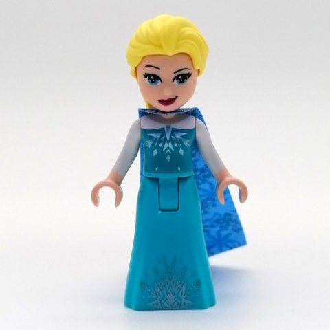 Minifigurka LEGO Elsa - Medium Azure Dress, Long Cape with Snowflakes