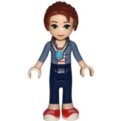 Minifigurka LEGO Emily Jones with Sand Blue Jacket and Necklace