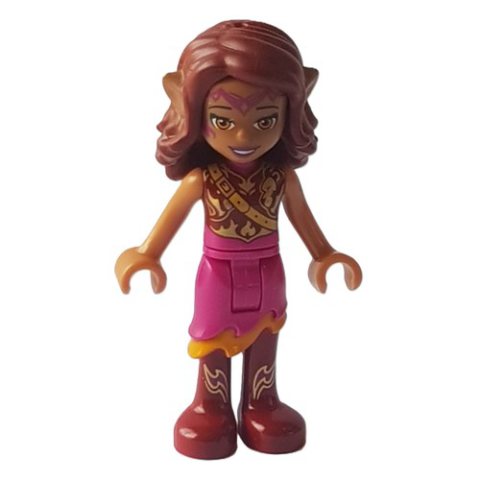 Minifigurka LEGO Azari Firedancer in Magenta and Gold Outfit with Belt over Torso
