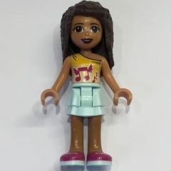 Minifigurka LEGO Andrea - Bright Light Orange Top, Light Aqua Skirt