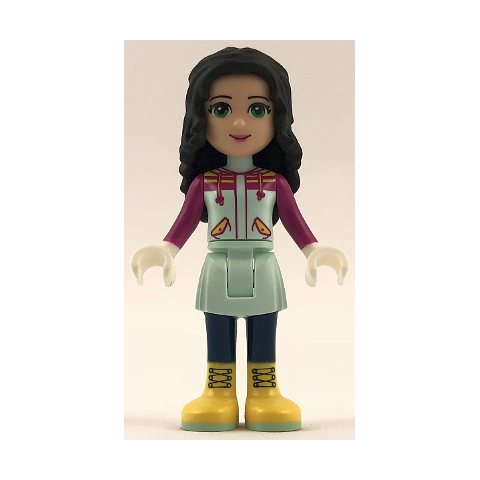 Minifigurka LEGO Emma - Magenta Ski Hoodie, Light Aqua Skirt