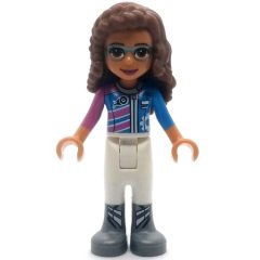Minifigurka LEGO Olivia - Dark Azure/White Race Suit