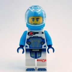 Minifigurka LEGO Astronaut, White and Dark Azure Spacesuit, Dark Azure Backpack and Helmet