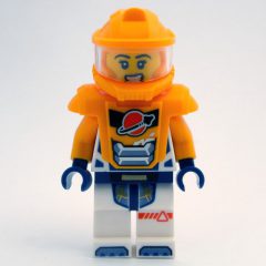 Minifigurka LEGO Astronaut, White Spacesuit, Bright Light Orange Armor and Helmet