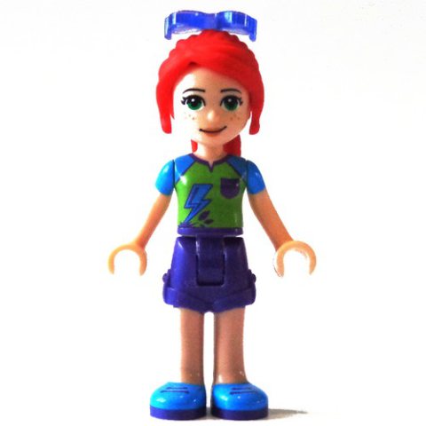 Minifigurka LEGO Mia - Lime/Azure Top, Dark Purple Skirt