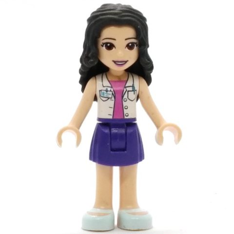 Minifigurka LEGO Emma - White Jacket, Dark Purple Skirt