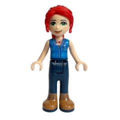 Minifigurka LEGO Mia - Blue Plaid Shirt, Dark Blue Trousers