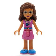 Minifigurka LEGO Olivia - Dark Pink Top, Dark Pink Skirt