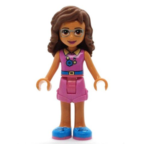 Minifigurka LEGO Olivia - Dark Pink Top, Dark Pink Skirt
