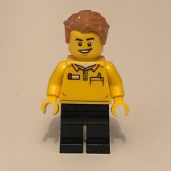 Minifigurka LEGO LEGO Store Employee, LEGO Logo on Back, Medium Nougat Hair