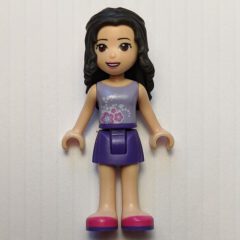 Minifigurka LEGO Emma - Medium Lavender Dotted Top, Dark Purple Skirt