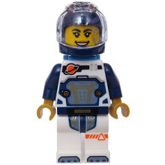 Minifigurka LEGO Astronaut, White and Dark Blue Spacesuit, Dark Azure Backpack, Dark Blue Helmet