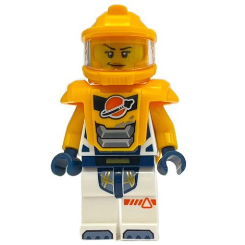 Minifigurka LEGO Astronaut, White Spacesuit, Bright Light Orange Armor and Helmet