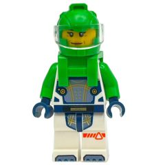 Minifigurka LEGO Astronaut, White Spacesuit, Bright Green Backpack and Helmet