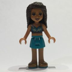 Minifigurka LEGO Andrea - Dark Turquoise Bikini, Dark Turquoise Skirt