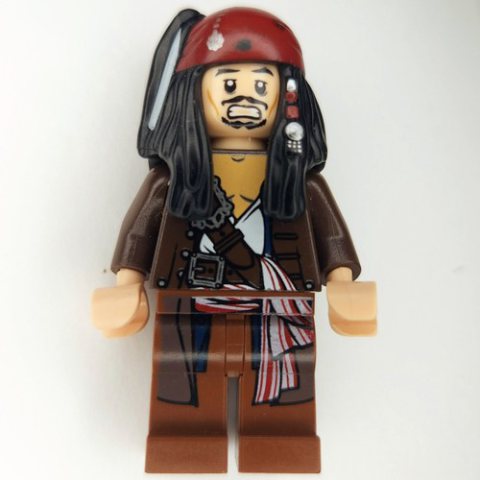 Minifigurka LEGO Captain Jack Sparrow with Open Jacket