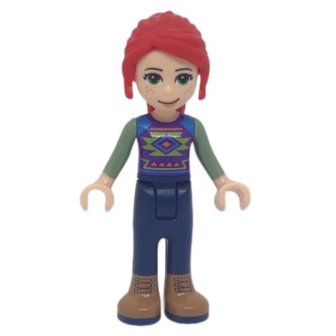 Minifigurka LEGO Mia - Christmas Sweater, Dark Blue Trousers