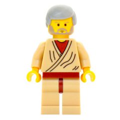 Minifigurka LEGO Obi-Wan Kenobi, Old, Yellow Skin, Light Bluish Gray Hair (3626c Head) (20th Anniversary)
