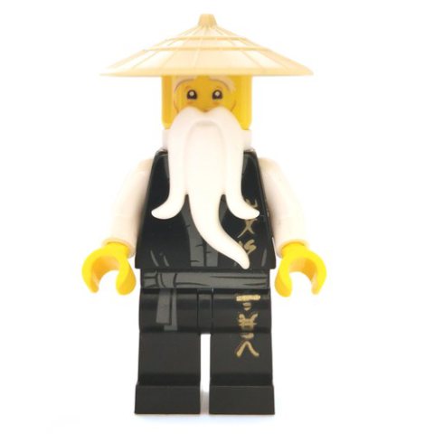 Minifigurka LEGO Master Wu with Gold Lettering on Robes