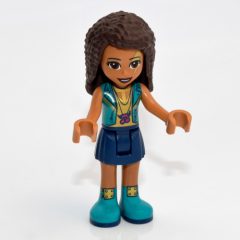 Minifigurka LEGO Andrea - Dark Turquoise Jacket, Dark Blue Skirt