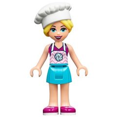 Minifigurka LEGO Stephanie - Magenta Top, Medium Azure Skirt, Chef's Hat