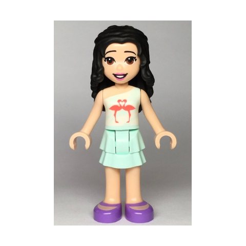 Minifigurka LEGO Emma - Light Aqua Top, Light Aqua Skirt