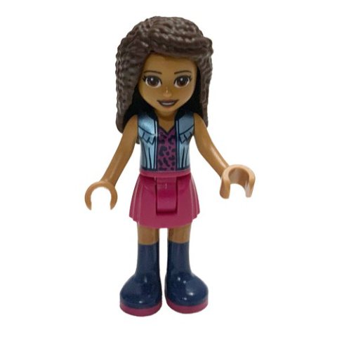 Minifigurka LEGO Andrea - Medium Blue Jacket, Magenta Skirt