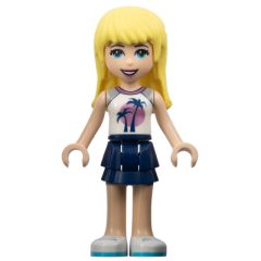 Minifigurka LEGO Stephanie - White Top, Dark Blue Skirt