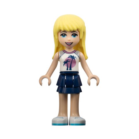 Minifigurka LEGO Stephanie - White Top, Dark Blue Skirt