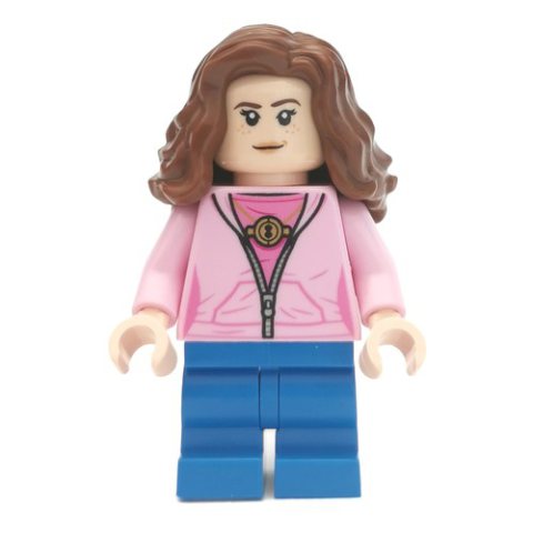Minifigurka LEGO Hermione Granger, Bright Pink Hoodie over Dark Pink Shirt with Time Turner, Medium Legs