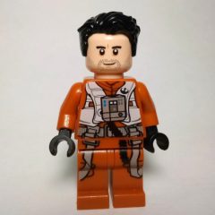 Minifigurka LEGO Poe Dameron, Dark Orange Pilot Outfit, Hair