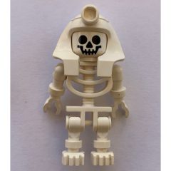 Minifigurka LEGO Skeleton, Standard Face, Mummy Headdress, White